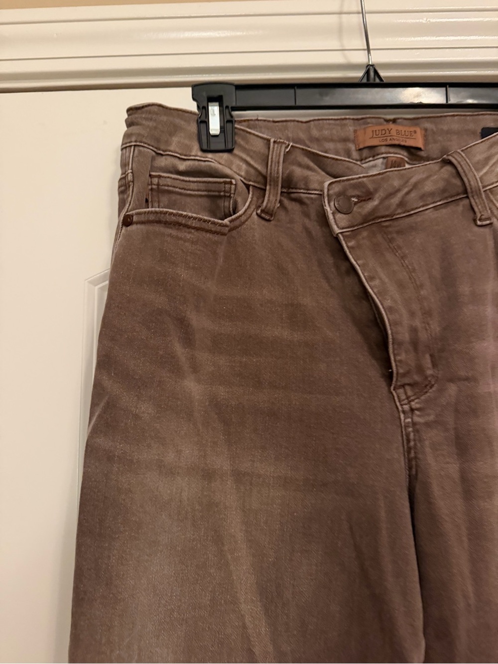 Judy Blue Retro Wide Brown Stretchy Jeans - Picture 2 of 7